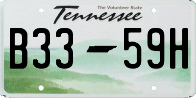 TN license plate B3359H