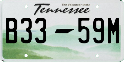 TN license plate B3359M
