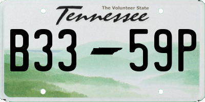 TN license plate B3359P