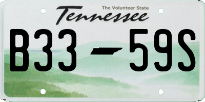 TN license plate B3359S