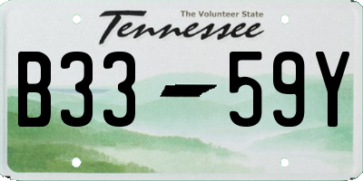 TN license plate B3359Y