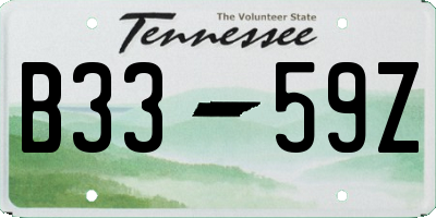 TN license plate B3359Z