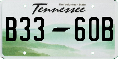 TN license plate B3360B