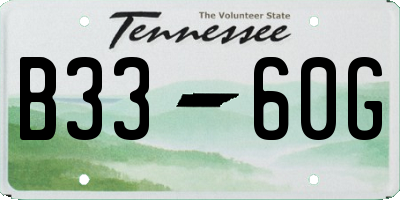 TN license plate B3360G