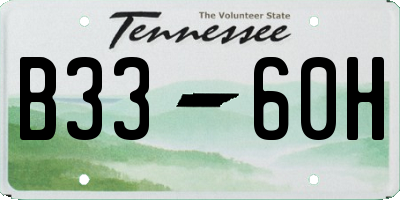 TN license plate B3360H