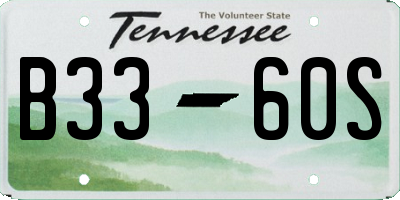 TN license plate B3360S