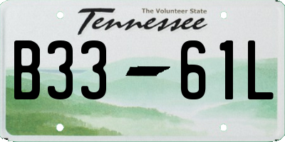 TN license plate B3361L