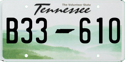 TN license plate B3361O