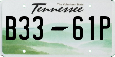 TN license plate B3361P