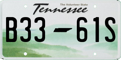 TN license plate B3361S