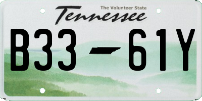TN license plate B3361Y