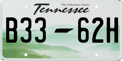 TN license plate B3362H