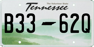 TN license plate B3362Q