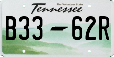 TN license plate B3362R