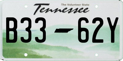 TN license plate B3362Y