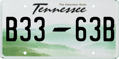 TN license plate B3363B