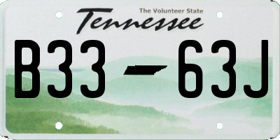 TN license plate B3363J