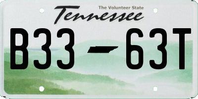 TN license plate B3363T