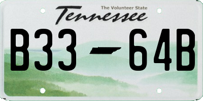 TN license plate B3364B