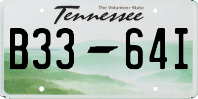 TN license plate B3364I