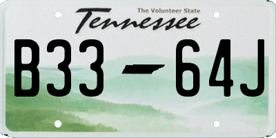 TN license plate B3364J