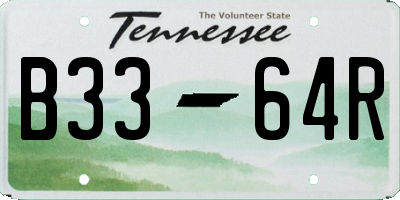 TN license plate B3364R
