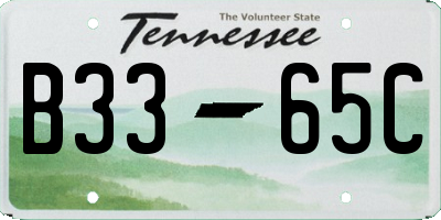 TN license plate B3365C