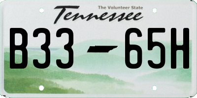 TN license plate B3365H