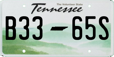 TN license plate B3365S