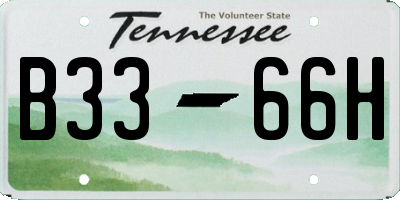 TN license plate B3366H