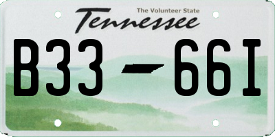 TN license plate B3366I