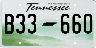 TN license plate B3366O