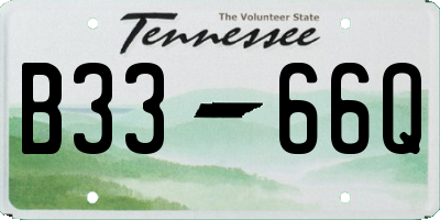TN license plate B3366Q