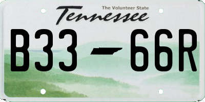 TN license plate B3366R