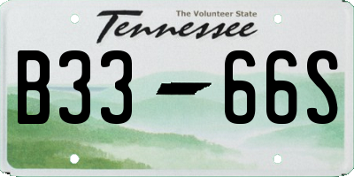 TN license plate B3366S