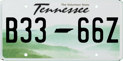 TN license plate B3366Z