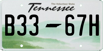 TN license plate B3367H