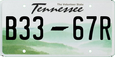 TN license plate B3367R