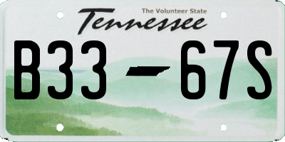 TN license plate B3367S