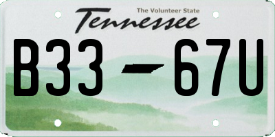 TN license plate B3367U