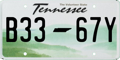 TN license plate B3367Y