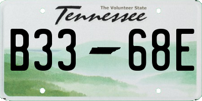 TN license plate B3368E