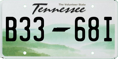 TN license plate B3368I