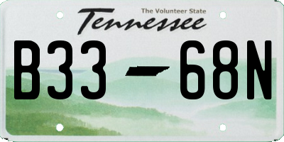 TN license plate B3368N
