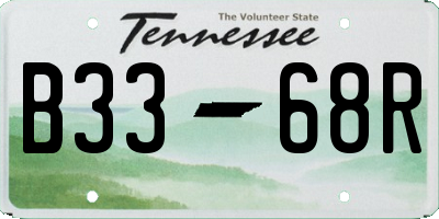 TN license plate B3368R