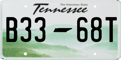 TN license plate B3368T