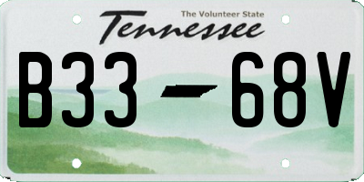 TN license plate B3368V