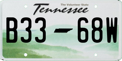 TN license plate B3368W