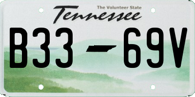 TN license plate B3369V
