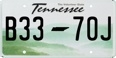 TN license plate B3370J